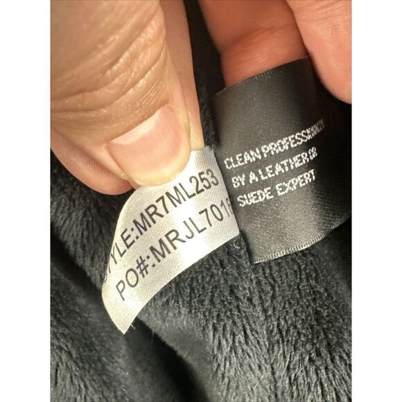 Marvin Richards Leather Jacket Coat Full Zip Black Vintage Women’s Medium J Perc - Picture 7 of 9